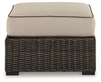 Coastline Bay - Ottoman With Cushion - Brown