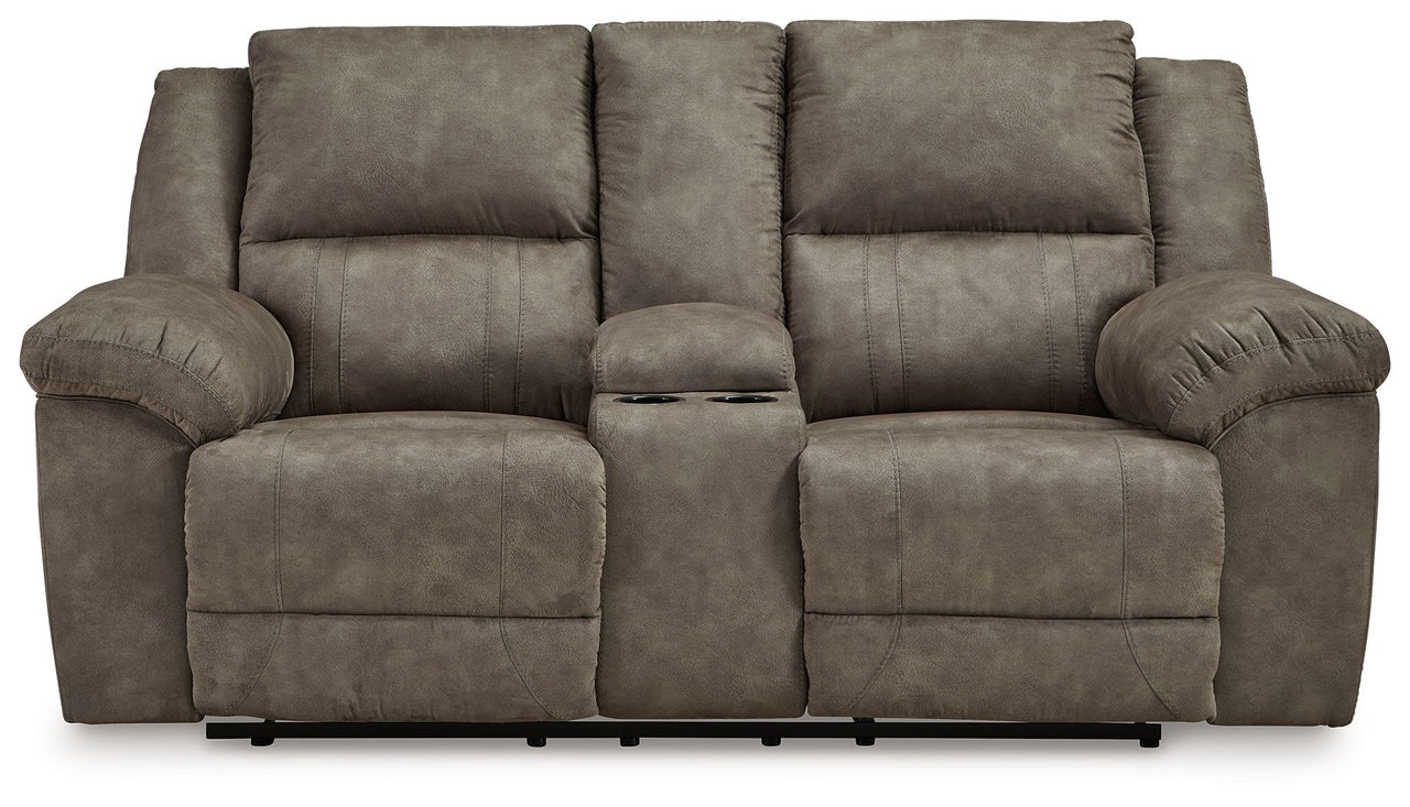 Laresview - Dbl Reclining Loveseat with Console - Fossil