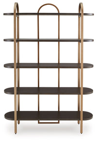 Brentmour - Bookcase - Brown / Gold Finish