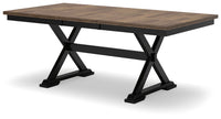 Wildenauer - Rectangular Dining Extension Table - Brown / Black