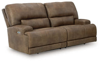Beckley Place - 2 Seat Power Reclining Sofa With Adjustable Headrest - Earth