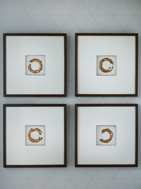 Dallbourne - Wall Art Set (Set of 4) - White / Gold Finish