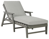 Visola - Chaise Lounge with Cushion - Gray