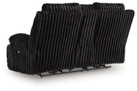 Rhine Falls - Double Reclining Power Loveseat With Console - Onyx