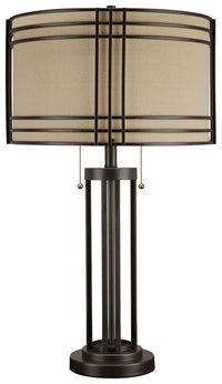 Hanswell - Metal Table Lamp  - Dark Brown