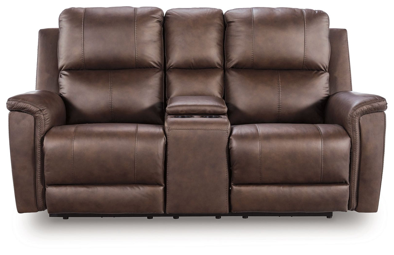 Bleckley - Power Reclining Loveseat With Console / Adjustable Headrest