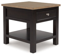 Drazmine - Rectangular End Table - Brown