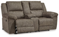Laresview - Dbl Reclining Loveseat with Console - Fossil