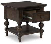 Veramond - Square End Table - Dark Brown
