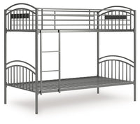 Lanceburg - Twin/Twin Bunk Bed With Ladder - Gray