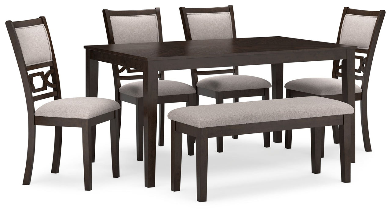 Langwest - Dining Room Table Set (Set of 6) - Brown