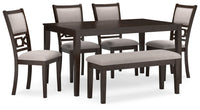 Langwest - Dining Room Table Set (Set of 6) - Brown