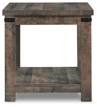 Hollum - Square End Table - Rustic Brown