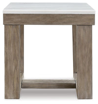Loyaska - Square End Table - Brown / Ivory