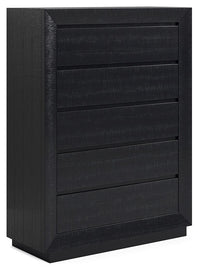 Londer - Five Drawer Chest - Black