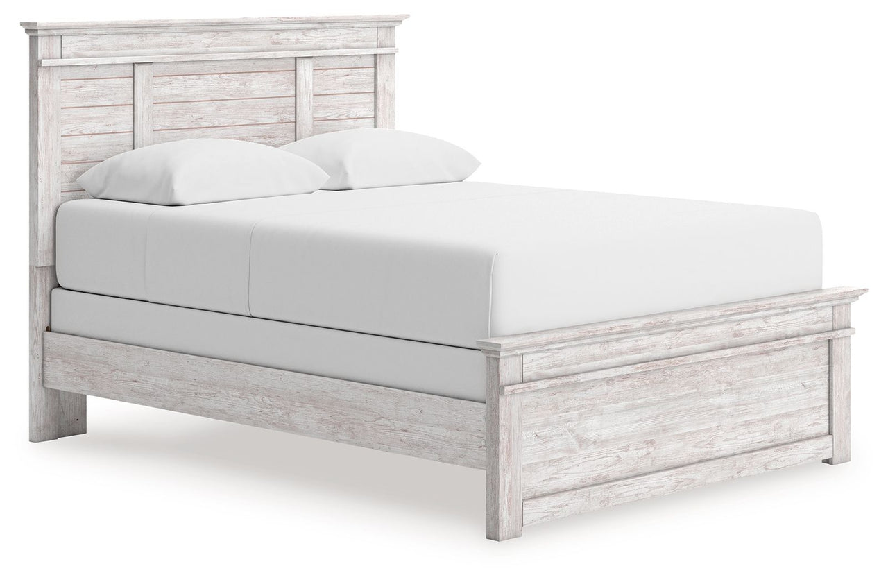 Makidern - Queen Panel Bed - Whitewash