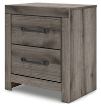 Graystorm - Two Drawer Night Stand - Brown Gray