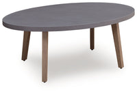 Harmony Headlands - Oval Cocktail Table - Natural / Gray