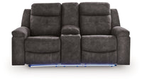 Brysonview - Double Reclining Loveseat With Console - Charcoal