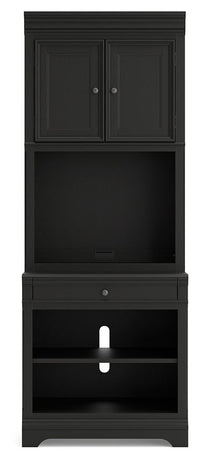 Beckincreek - Bookcase With Door Hutch - Black