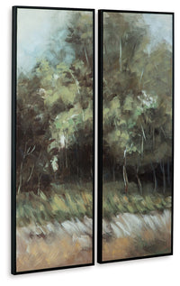 Dansot - Wall Art Set (Set of 2) - Green / Brown