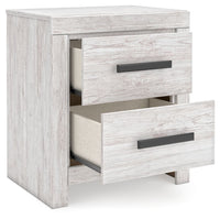 Cayboni - Two Drawer Night Stand - Whitewash