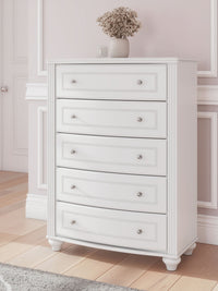 Kozlani - Five Drawer Chest - White