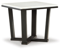 Fostead - Square End Table - White / Espresso