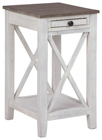 Adalane - Accent Table - White / Gray