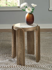 Gavrilley - Accent Table - Gray / White / Brown