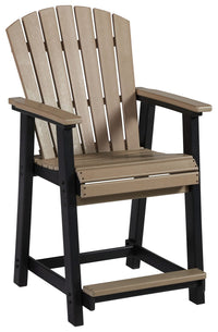 Fairen Trail - Barstool (Set of 2) - Black / Driftwood