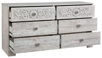 Paxberry - Six Drawer Dresser - Weatherworn - Whitewash