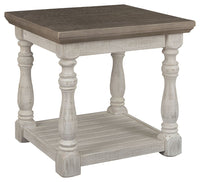Havalance - Rectangular End Table - Gray / White