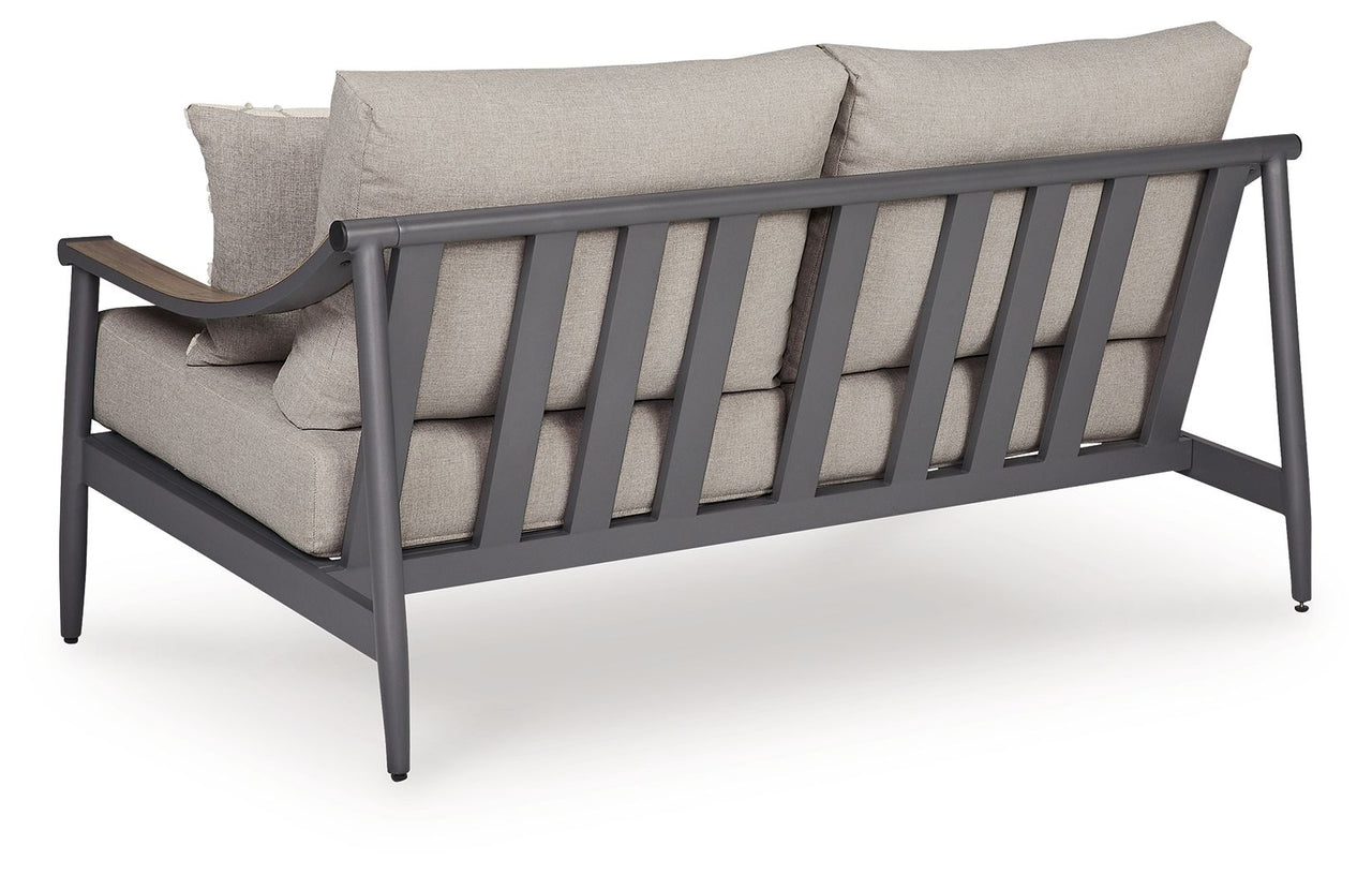 Ocean Beach - Loveseat With Cushion - Gray