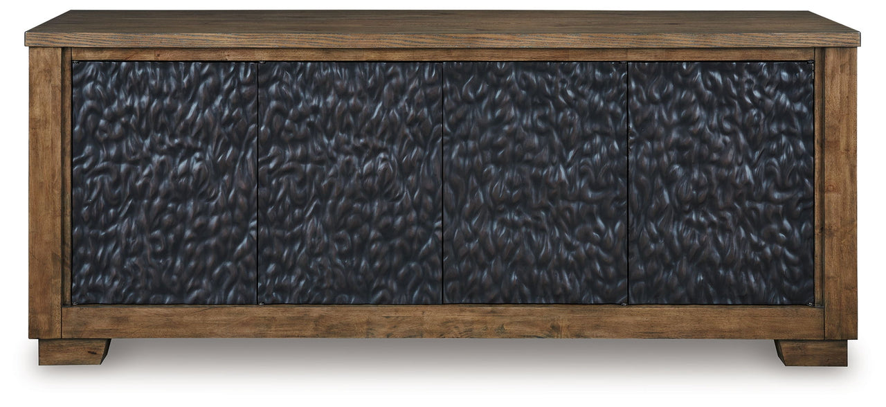 Rosswain - Extra Large TV Stand - Warm Brown