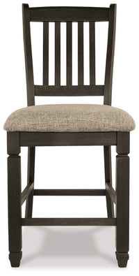 Tyler Creek - Upholstered Barstool (Set of 2) - Black / Grayish Brown