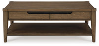 Roanhowe - Rectangular Cocktail Table - Brown
