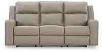 Lavenhorne - Rec Sofa W/Drop Down Table - Pebble