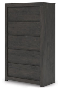 Fraluna - Five Drawer Chest - Charcoal