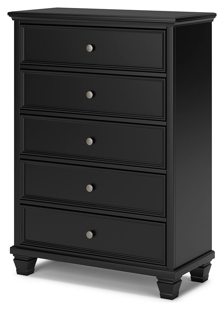 Lanolee - Five Drawer Chest - Black