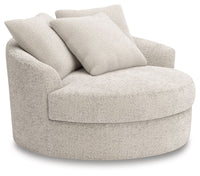 Cuddle Plush - Oversized Swivel Accent Chair - Arctic