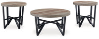 Deanlee - Occasional Table Set (Set of 3) - Grayish Brown / Black