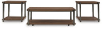 Trindwick - Occasional Table Set (Set of 3) - Brown / Gun Metal