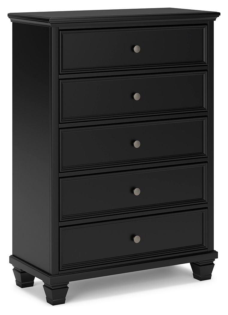 Lanolee - Five Drawer Chest - Black