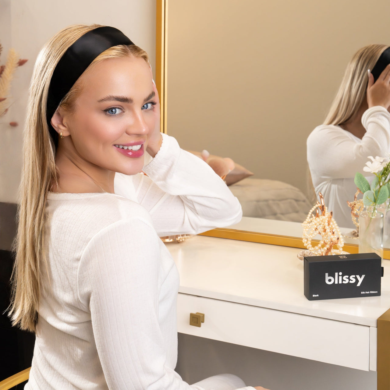 Blissy Hair Ribbon - Black