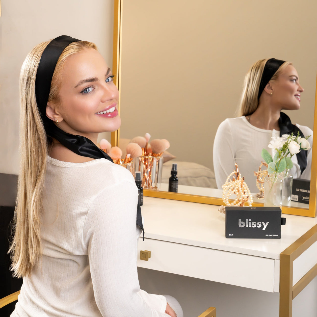 Blissy Hair Ribbon - Black