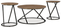 Cassbryn - Occasional Table Set (Set of 3) - Brown / Black