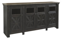 Tyler Creek - Extra Large TV Stand - Black / Gray
