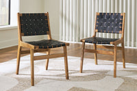 Fortmaine - Dining Room Side Chair (Set of 2) - Brown / Black