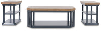 Landocken - Occasional Table Set (Set of 3) - Brown / Blue